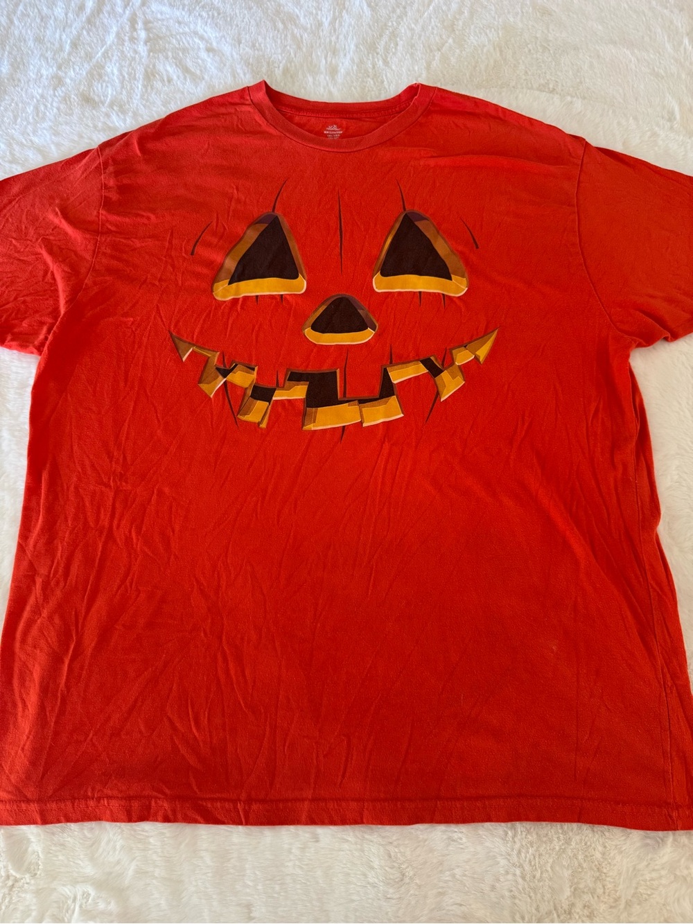 Celebrate It Red Pumpkin Face Graphic Tee